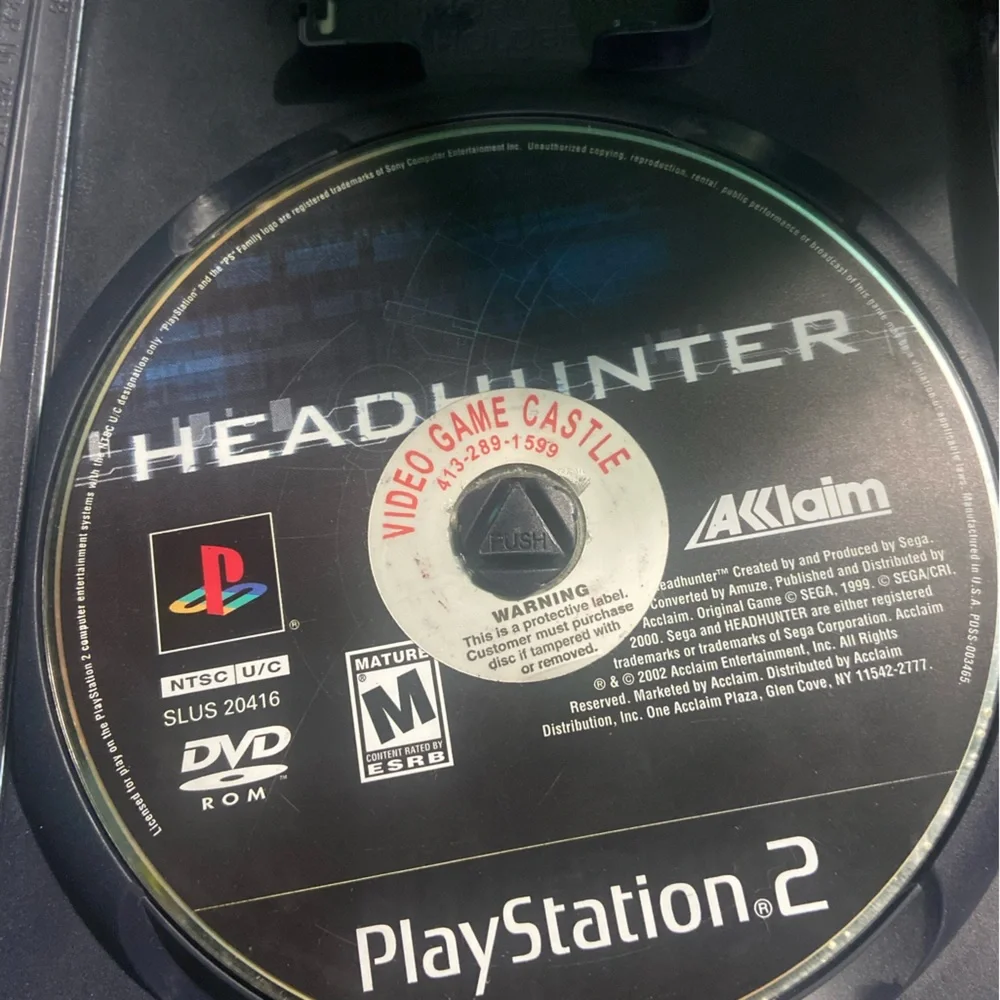Headhunter Video Game for the Sony PlayStation 2 tested (B1)